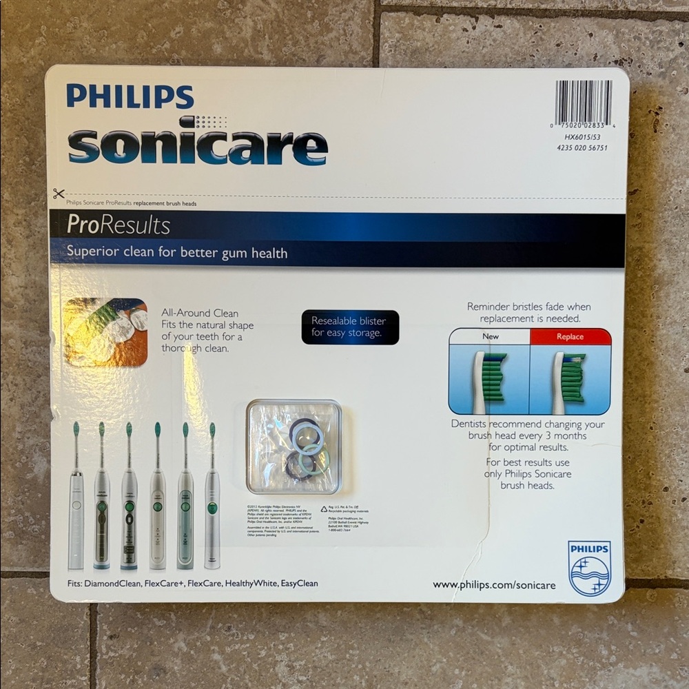 NIB - Philips Sonicare Advanced Cleaning Brush Heads, 5 ct - Picture 2 of 3